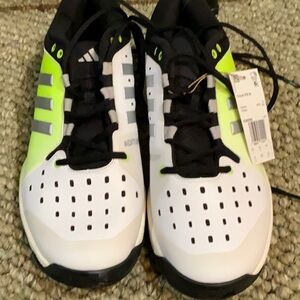 Adidas Men's Athletic Shoes - White and Neon Green